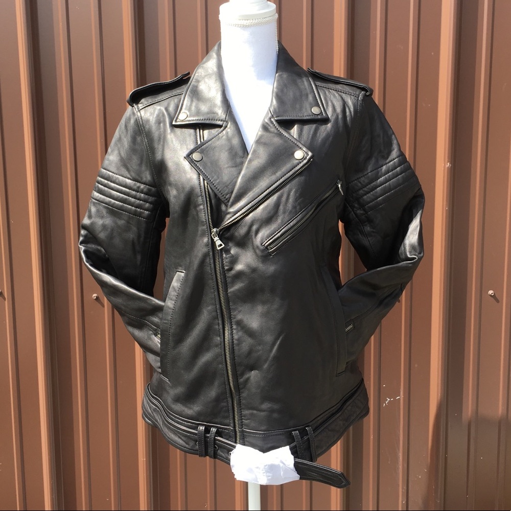 NWOT Victoria’s Secret black leather jacket